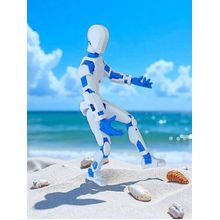 Boneco De Ação 14 CM Ultraman Dummy 13 Brinquedo Impresso Branco/Azul