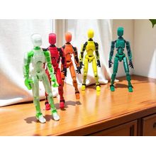 Kit 02 Bonecos Robo 100% Articulado Dummy 13 Figura de Ação Brinquedo Manequim Presente Infantil 14cm DESMONTADO