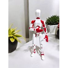 Miniatura DESMONTADO Boneco 14 cm Articulado Dummy 13 BRANCO VERMELHO Modelo 3D Presente Criativo Para muita diversão