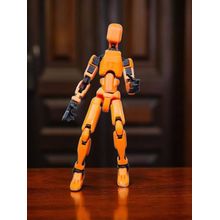 KIT 02 Bonecos Laranja 100% Articulado 14 cmDummy 13 Figura de Ação Brinquedo Manequim Presente Infantil DESMONTADO