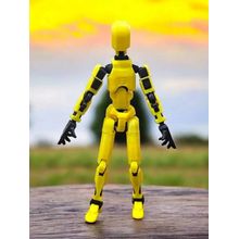 Kit DESMONTANDO Para Montagem DUMMY 13 Boneco 14 CM Articulado Brinquedo Infantil Criança Colecionador Colecao (Amarelo/