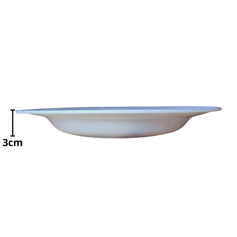 Prato Redondo 25cm Fundo Melamina Branco c/ 50 und Bestfer