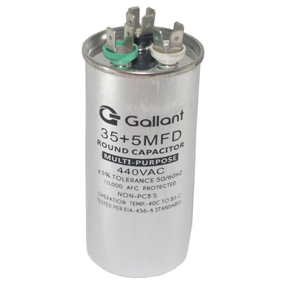 Encontraproduto.com.br - Capacitor CBB65 Gallant 35+5MF +-5% 440 VAC GCP35D05A-IX440