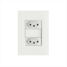 Conjunto 4x2 com 2 Tomadas 2P+T 10 A 250 V Tramontina Giz Branco