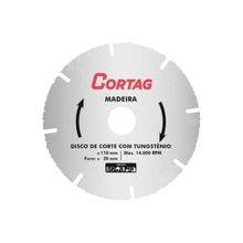 Disco Corte Cortag C/Tungstenio 110Mmx20Mm Blister
