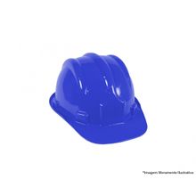 Capacete Seguranca Aba Frontal Azul