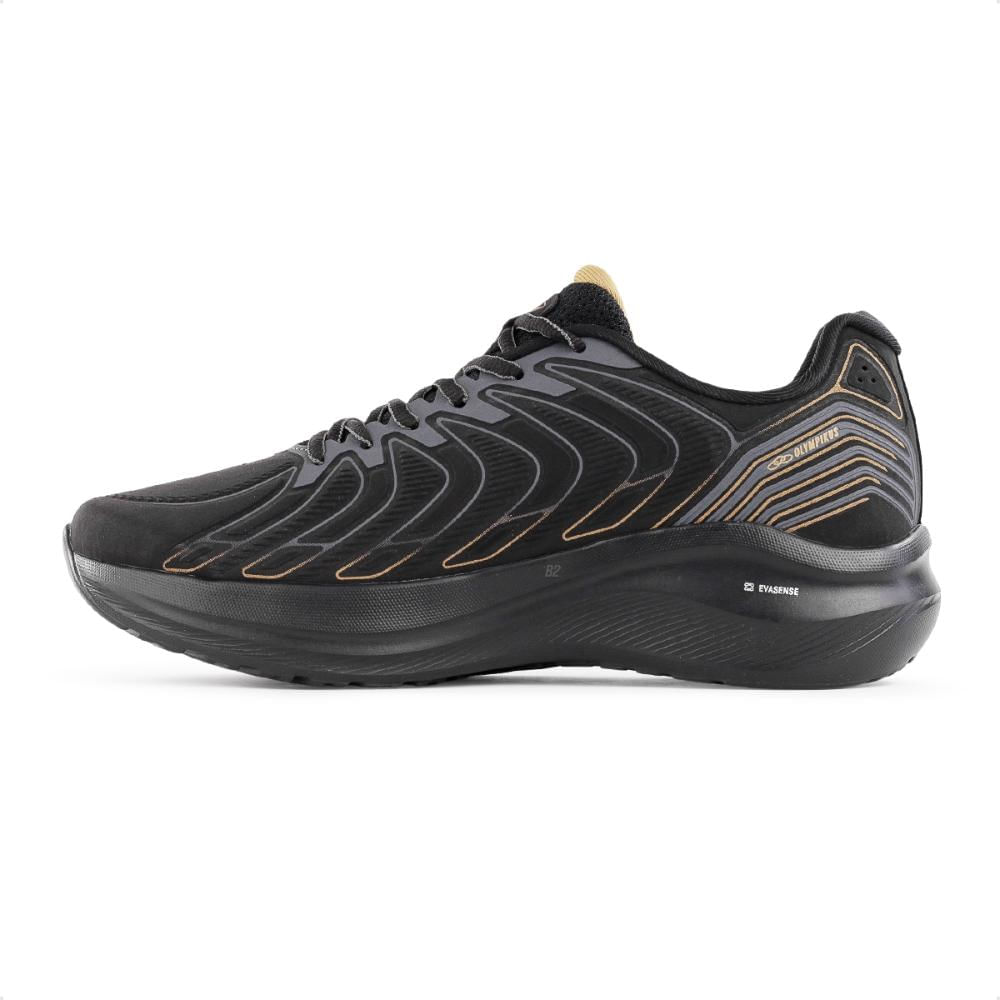 Tênis Esportivo Masculino N° 38 Olympikus Volcan 2 Preto Dourado (MP)