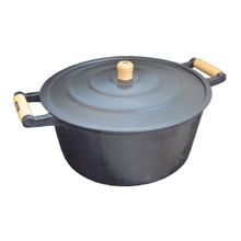 Caçarola de Ferro 2 Alças Com Tampa de Alumínio - 10,8 Lt