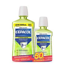 Kit Enxaguante Bucal Cepacol Menta Ice Sem Álcool 750ml