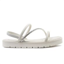 Sandália Papete Via Uno Tira Brilhante Feminina