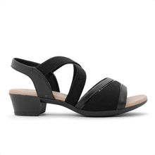 Sandália Usaflex Tiras Salto Bloco Feminina