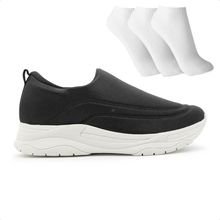 Tênis Usaflex Slip On Feminino + 3 Pares de Meias