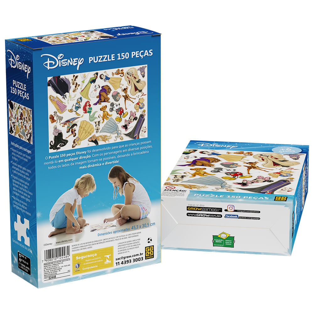 Quebra Cabeça Disney Puzzle 150 Peças Grow 02448