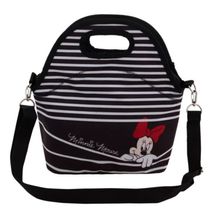 Lancheira Infantil Escolar Minnie Mouse College 10.054 Preto