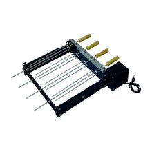 Kit Giratório Baixo Para Churrasqueira Com 03 Espetos Bivolt