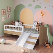 Cama Infantil Montessoriana Solteiro Aveiro Branco Completa Móveis