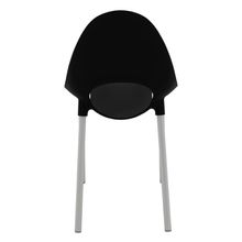 Cadeira Tramontina Elisa Summa em Polipropileno Preto com Pernas de Aluminio Anodizado