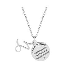 Colar de Aço Signo Capricórnio 18mm 50cm
