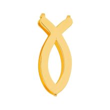 Pingente Aço Hit Simbolo Fé Ichthys 16.5mm Gold IPG
