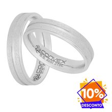 Par de Alianças de Aço Magnet S. Desconto Especial.