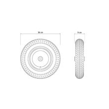 Pneu com Câmara 3.25/8 e Roda Carrinho de Mão Tramontina