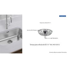 Tampa de Válvula Tramontina 3 1/2 polegada Inox Pias e Cubas