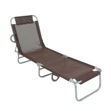 Cadeira Espreguicadeira Marrom Bel