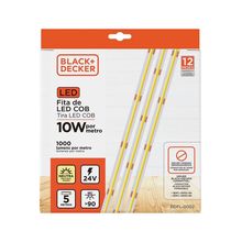 Fita led 24V 4000K 10W 8 mm Fita 5 m IRC 90 Black+Decker