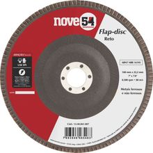 Flap disc 7" g40 costado fibra reto p/ aço carbono Nove54