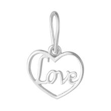 Pingente de Prata Coração Love 9.6x9.6