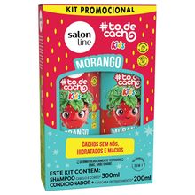 Kit Shampoo Salon Line Kids To De Cacho Morango 300ml + Condicionador 200ml