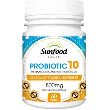 KIT 02 PROBIOTIC 10 800MG 60 CAPS SUNFOOD