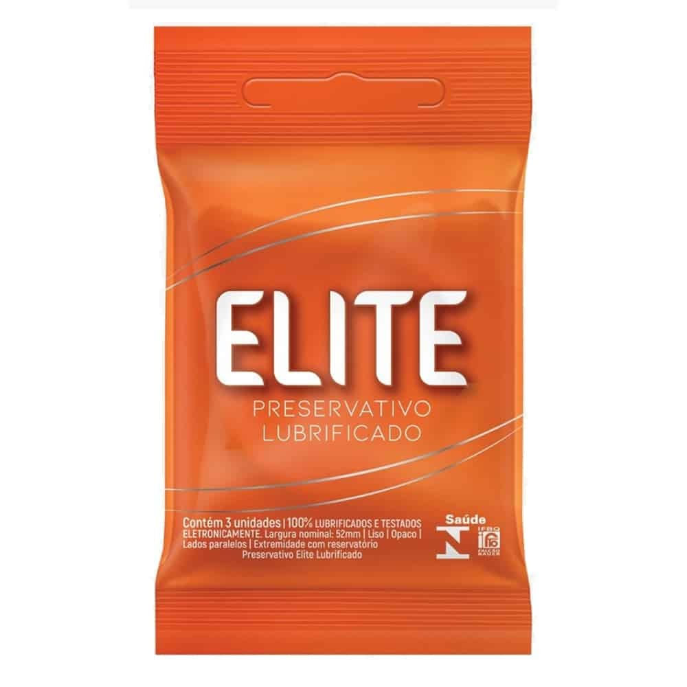 Preservativo Lubrificado 3 Unidade Elite