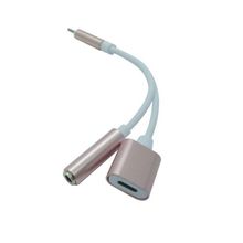 ADAPTADOR SPLITTER CARREGA + FONE DE OUVIDO P2 3,5MM MICROFONE ÁUDIO IPHONE 5