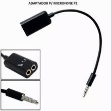 COMPACTO PRETTO = ADAPTADOR CABO P3 P2 COMBO MICROFONE E FONE HEADSET