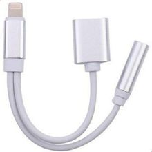ADAPTADOR DUPLO EM Y SEPARADO = CARREGAR + FONE P2 MICROFONE PARA IPHONE 6 7 8 9 10 11 12