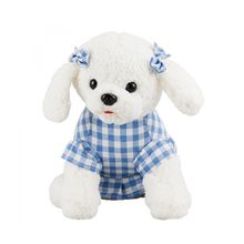 Cachorrinha Poodle de Pelúcia Vestido Azul 23cm