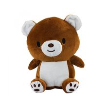 Urso Pelúcia Marrom Sentado Fofinho 22cm