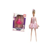 Boneca Bailarina Fashion Doll Vestido Roxo - Anjo