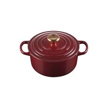 PANELA REDONDA LE CREUSET SIGNATURE EM FERRO FUNDIDO 16CM VERMELHO RHONE 21177169494441