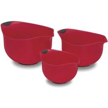 CONJUNTO CUISINART 3 BOWLS DE PLÁSTICO VERMELHO CTG-00-3MBR