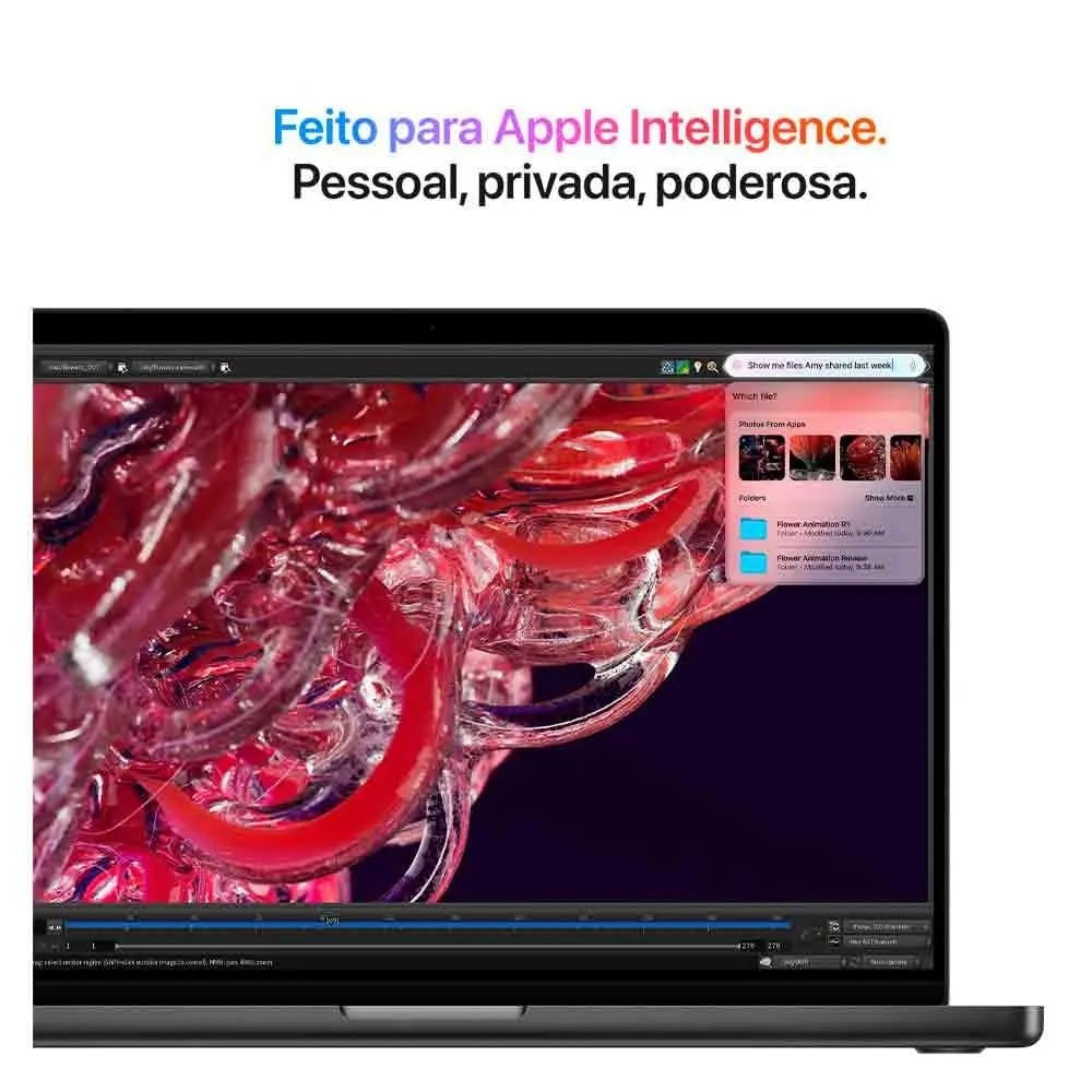 MacBook Pro 16", M4 Pro, CPU de 14 núcleos, GPU de 20 núcleos, 48GB RAM, 512GB SSD - Preto-espacial