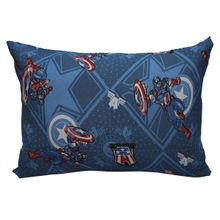 Fronha Portallar Malha Disney Marvel Avengers Estampada Capitão América 48cmx68cm Azul