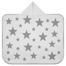 Toalha Baby C/ Capuz Tecebem Estampada Kinder Filipa 70cmx90cm Cinza