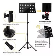 Estante Partitura Maestro Reforçada Púlpitos Pastas Livros