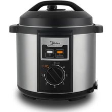 Panela de Pressão MECANICA  6L InoX Preto/Prata Midea
