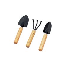 Ferramentas de Jardim Pazinha Ancinho Ferro Madeira 3un