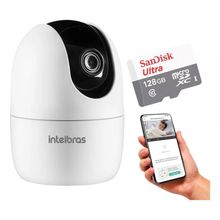 Câmera Ip 360 Full Hd Im4 Mibo Intelbras + Sd 128gb Ultra