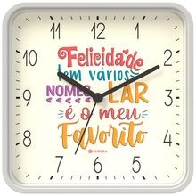 Relógio De Parede Eurora Ref: 6596-021 Branco Quadrado Lar