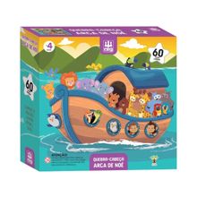 Quebra Cabeça Infantil Arca De Noé 60 Peças Em Madeira - Nig 0425
